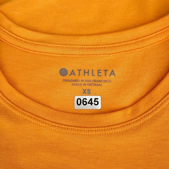Athleta Sleeveless Tank Top Workout Gym Muscle Tee Stretch Orange Womens XS - Picture 5 of 10